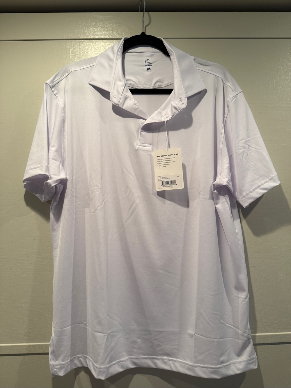 Rhoback Men's White Performance Polo
